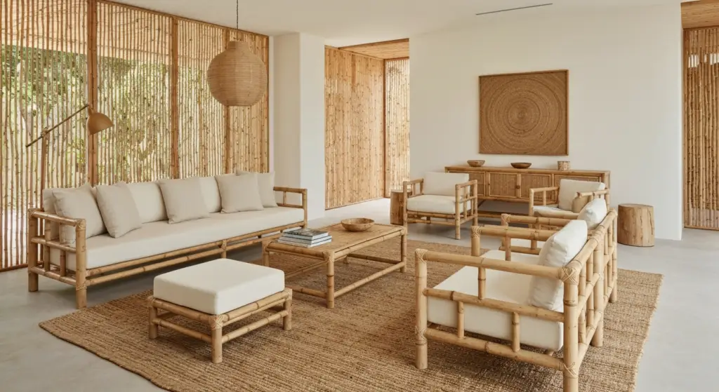 bamboe en jute interieur