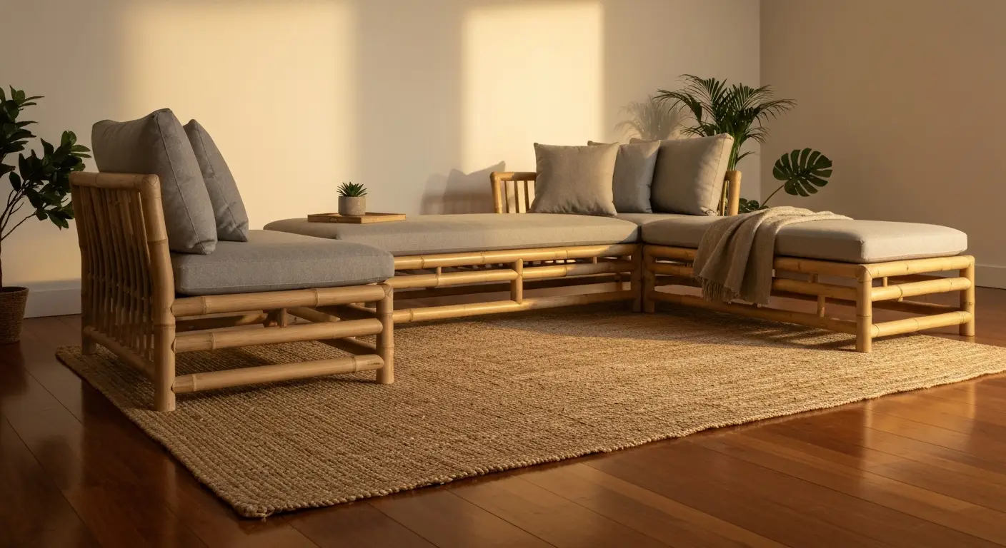 bamboe en jute interieur